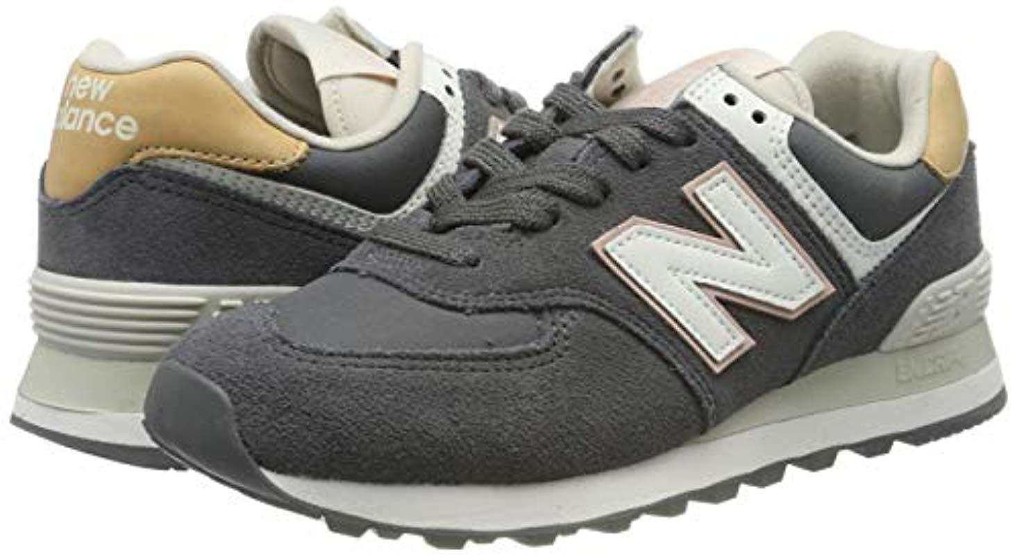 new balance grey 574 v2 metallic trainers