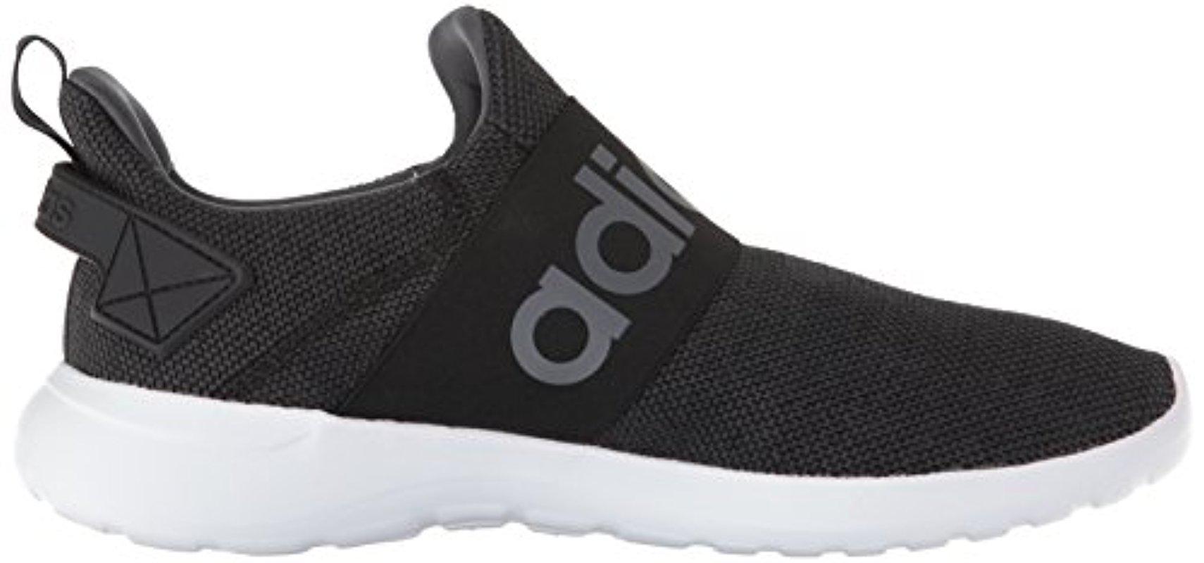 adidas Lace Cloudfoam Lite Racer Adapt Athletic Shoe in Black/White (Black)  for Men | Lyst