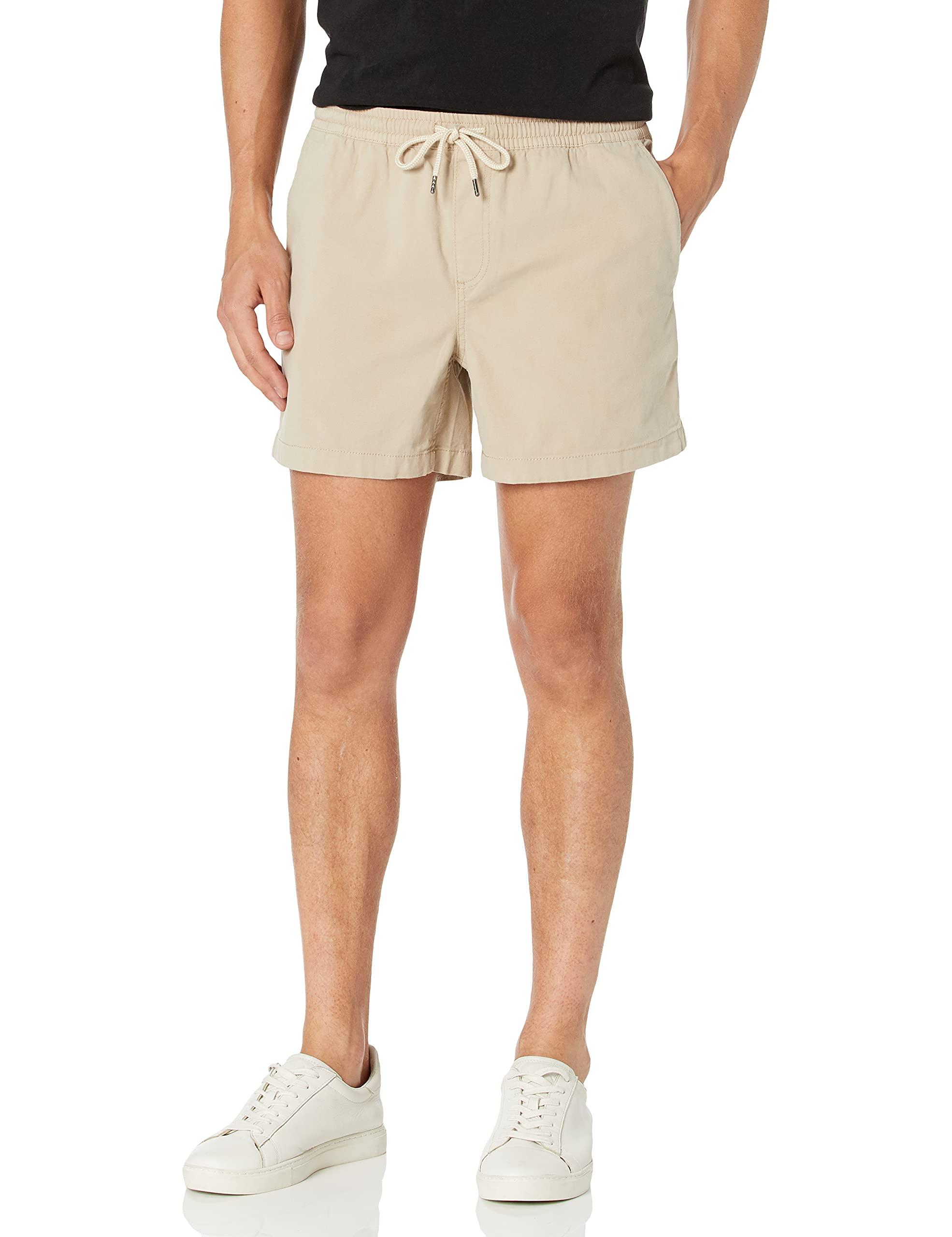 Amazon Essentials Slim-fit 5" Pull-on Comfort Stretch Canvas Short in  Natural for Men | Lyst UK