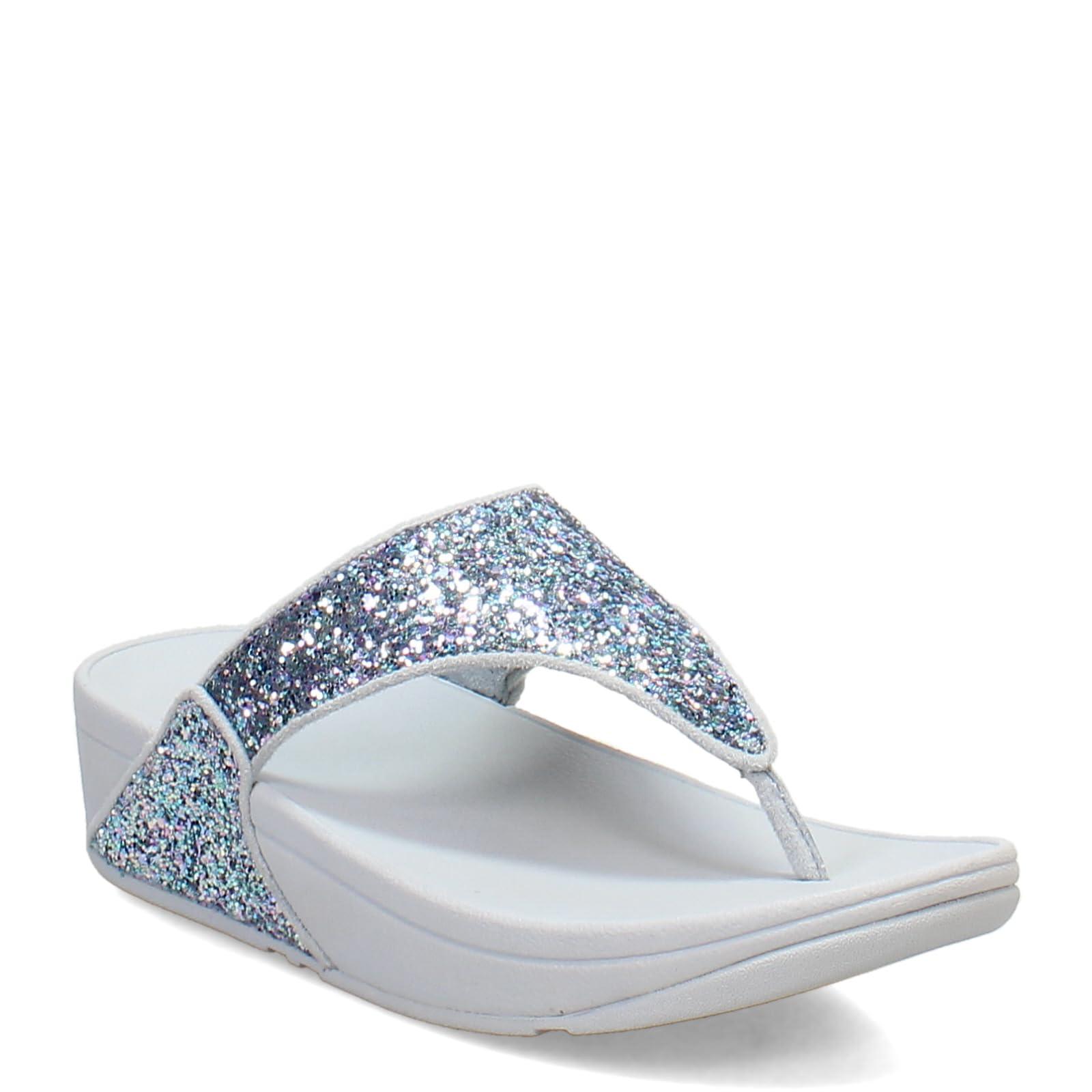 Fitflop Lulu Multi-tonal Glitter Toe-post Sandals in Blue | Lyst UK