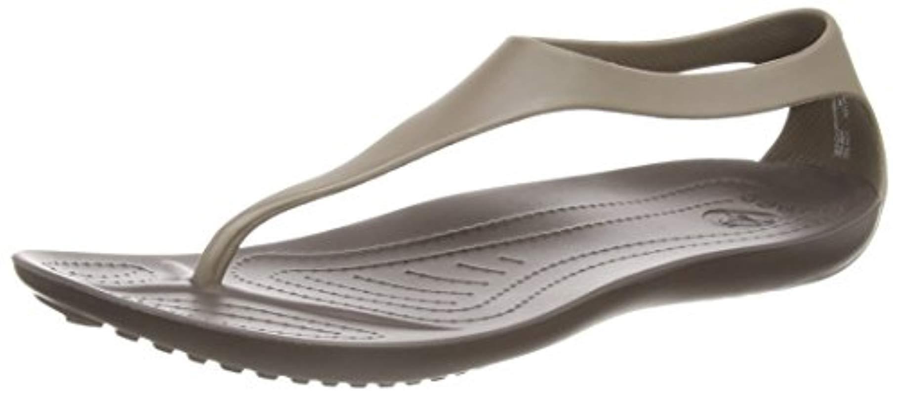 Crocs Sexi Flip Flops in Brown Lyst UK