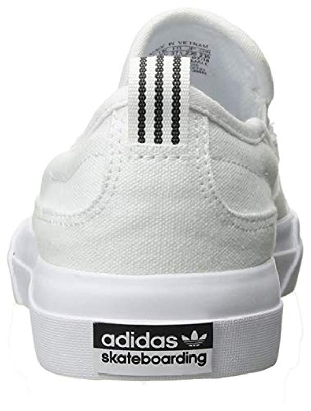 adidas matchcourt white slip on