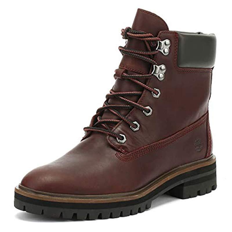 Timberland Leather Womens Burgundy London Square 6 Inch Boots in Bordeaux  (Brown) | Lyst UK