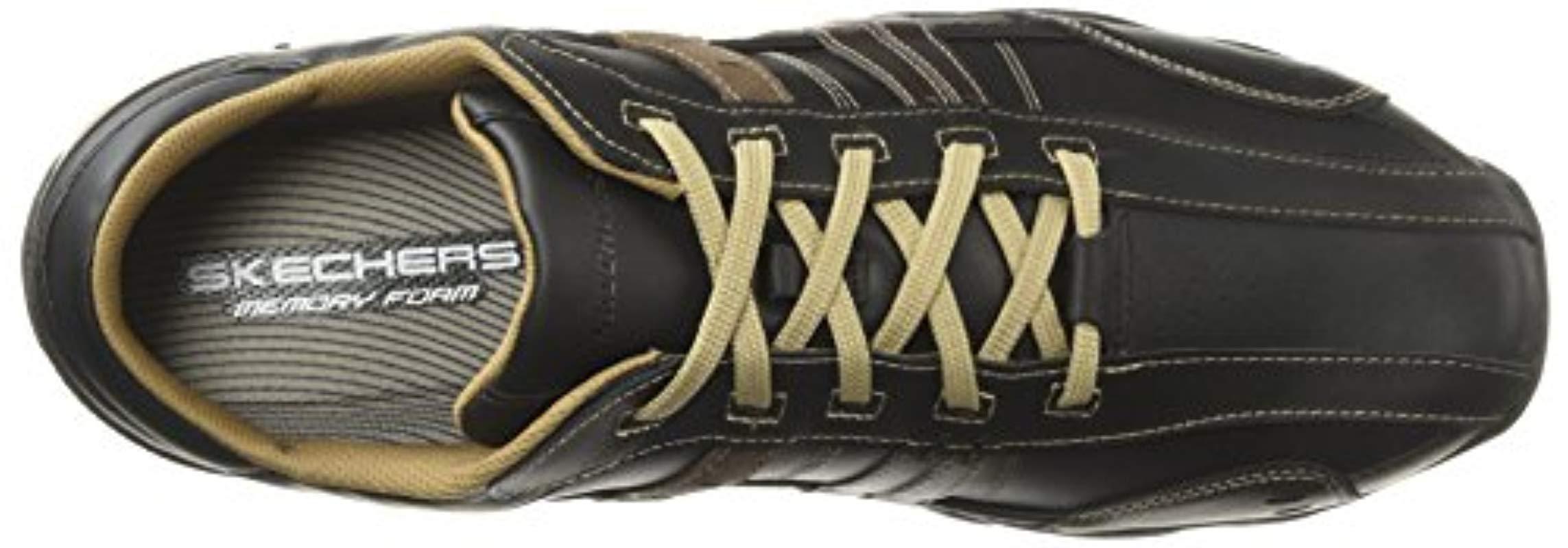 Skechers Leather Diameter Vassell Casual Sneaker in Black/Tan (Black) for  Men | Lyst