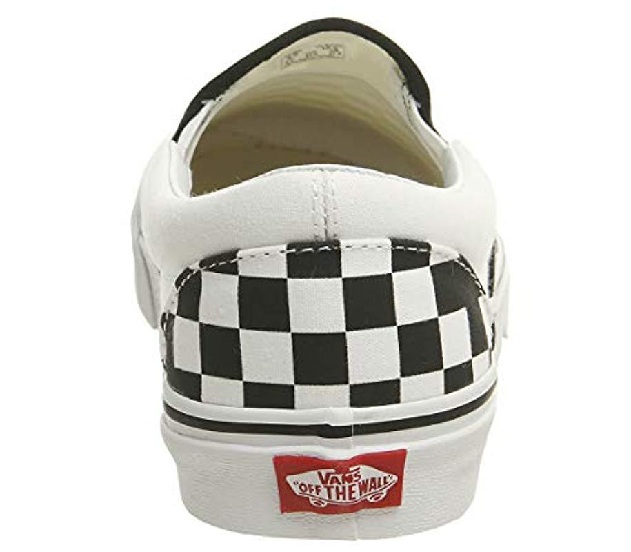 vans classic slip on trainers geometric black true white