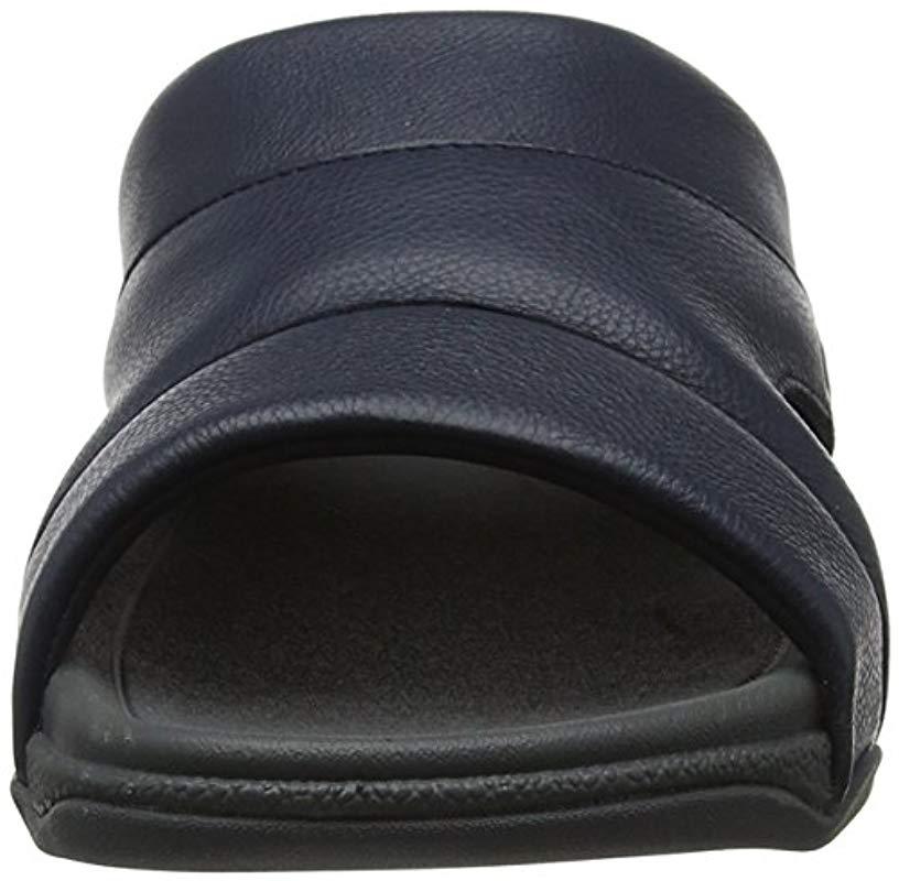 Buy FitFlop FREEWAY III Men's Weave-Embossed Leather Slides - Clay Grey  (HA9-A93) 2025 Online | ZALORA