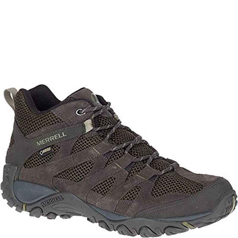 Merrell Suede Alverstone Mid Gore -tex /uk in Olive (Green) for Men - Lyst