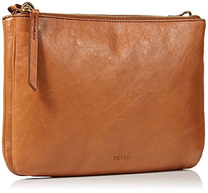 fossil devon crossbody tan