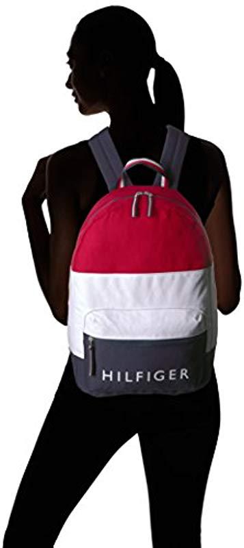 Tommy Hilfiger Canvas Backpack in Blue | Lyst