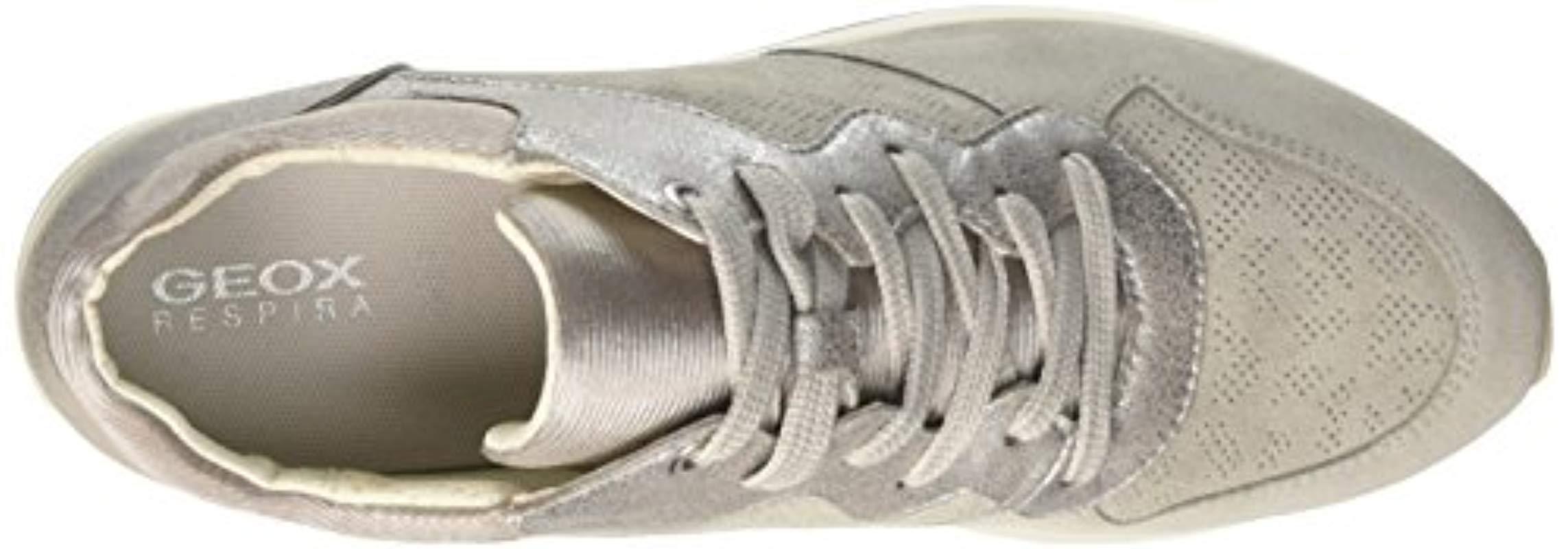 Geox Suede D Zosma C Trainers in Grey - Save 60% - Lyst