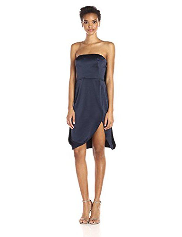 strapless slip dress