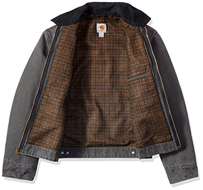 Carhartt Big & Tall Blanket Lined Sandstone Detroit Jacket J97,gravel,xxxxx-large  for Men | Lyst