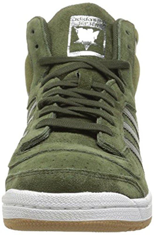 adidas Originals Suede Adidas Top Ten Hi Fashion Sneaker in Night Cargo  Night Cargo Olive ca (Green) for Men | Lyst