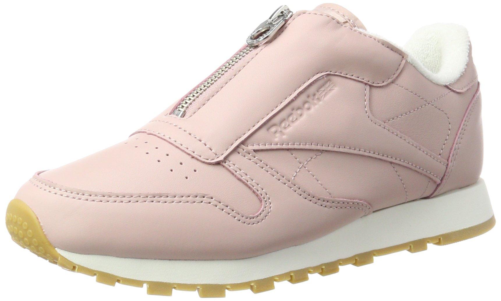 reebok classic leather zip trainers in pink