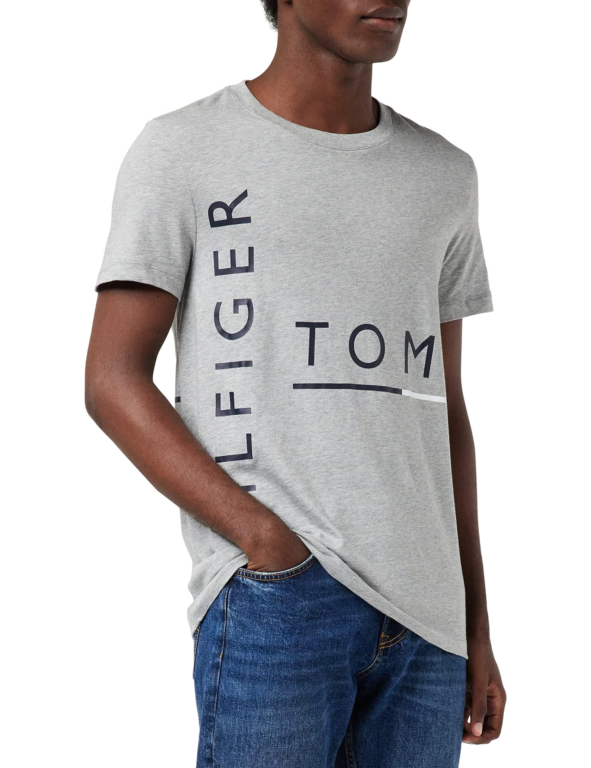 Tommy Hilfiger Graphic Off Placement Tee S s T shirts in Grey for