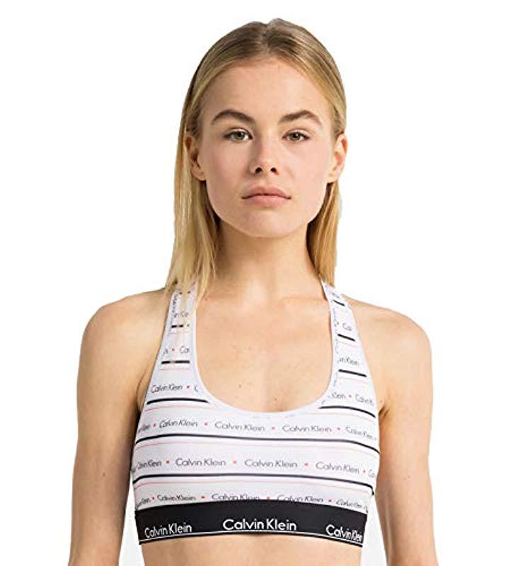 calvin klein women's carousel logo bralette
