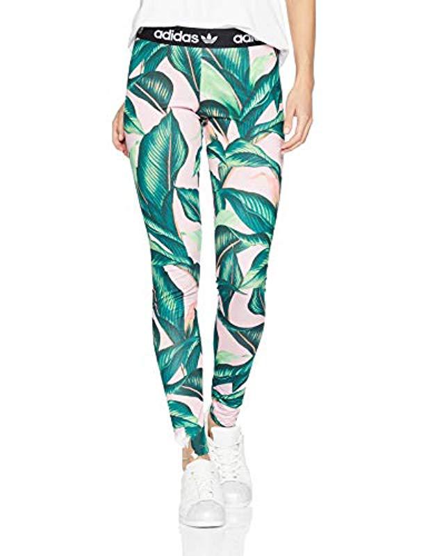 adidas pink and green leggings