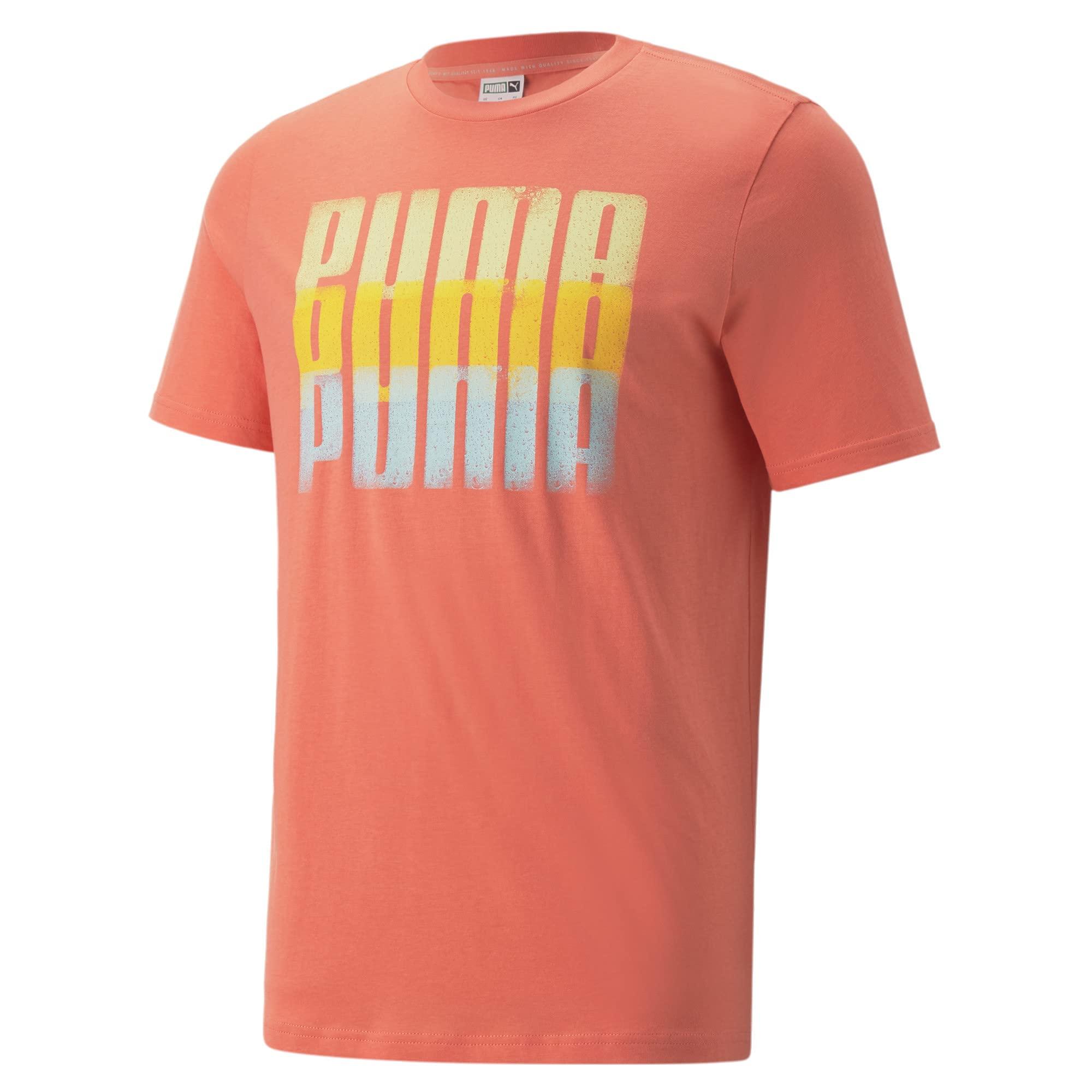 PUMA Cotton Summer Squeeze Graphic T-shirt in Salmon (Orange) for Men -  Save 10% | Lyst