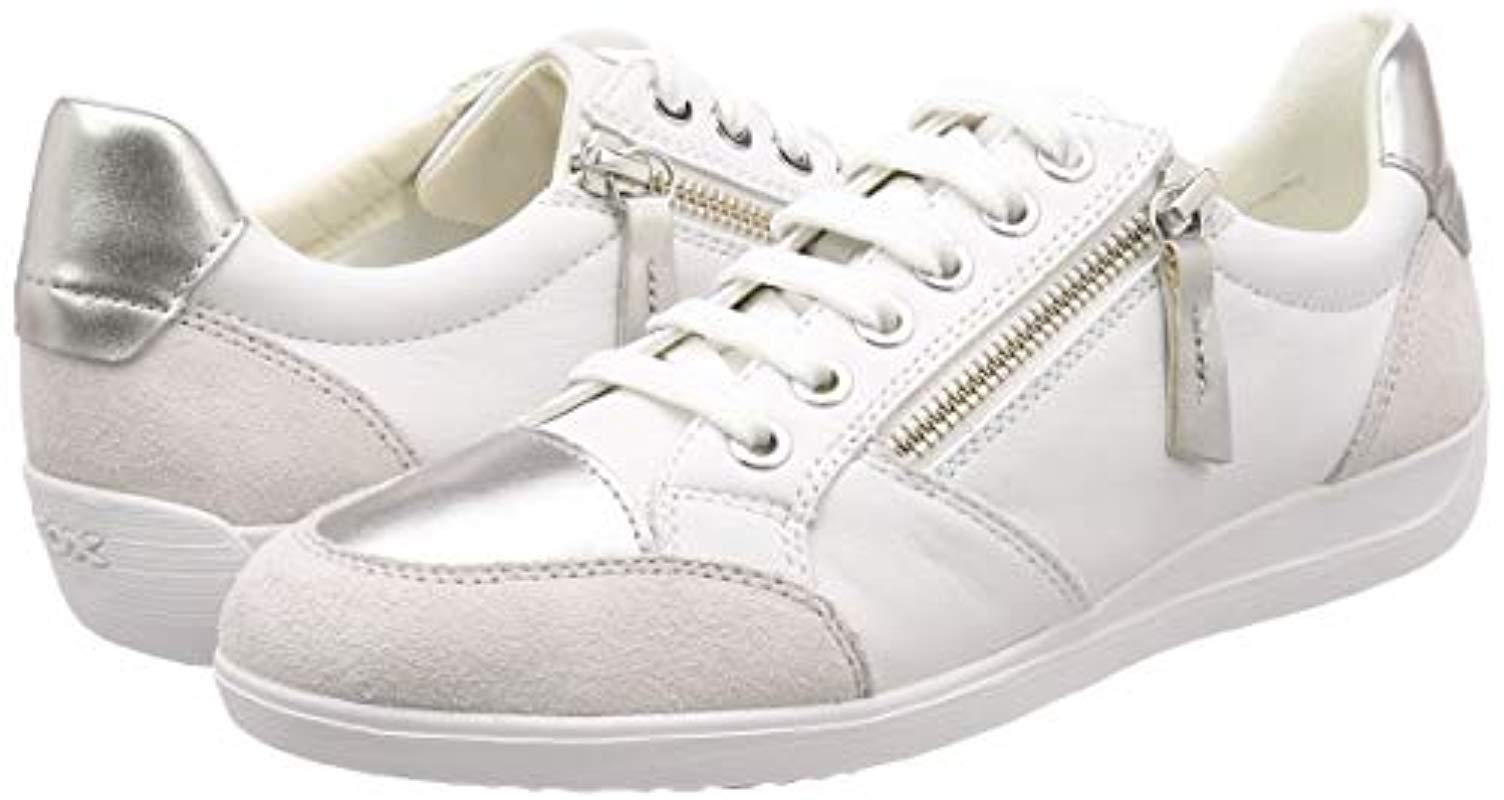 Geox D Myria B Low-top Sneakers in White - Lyst