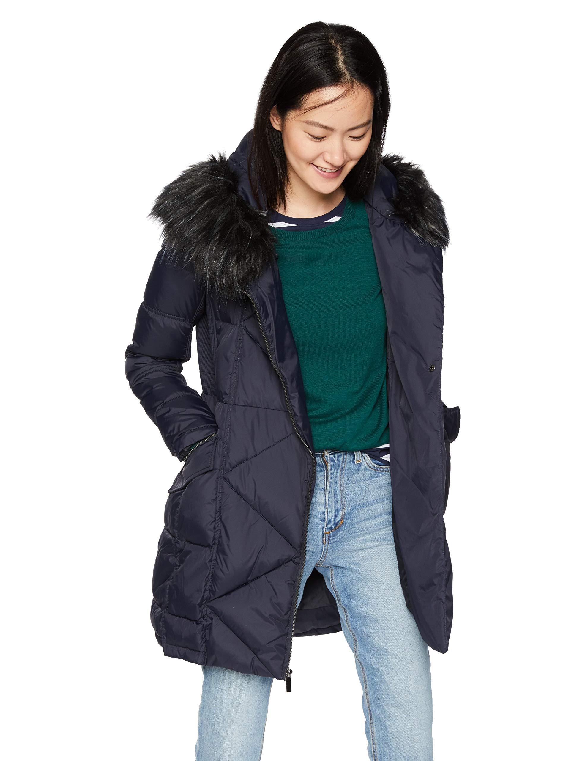 French Connection 3/4 Asymmetrical Oversized Puffer Coat in Blue - Lyst