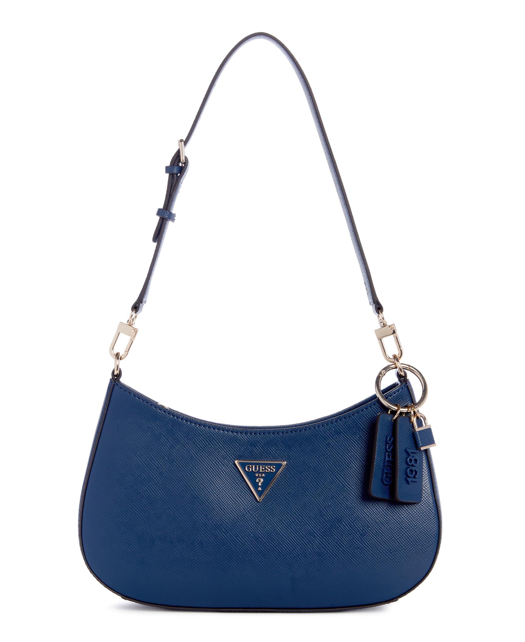 Guess Noelle Top Zip Shoulder Bag Navy in Blau Lyst DE