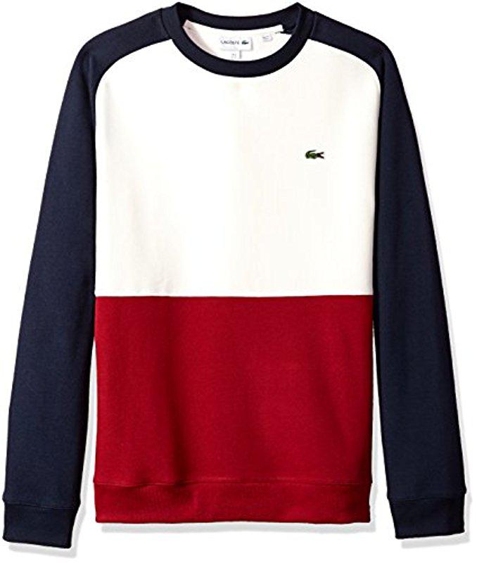 red white and blue lacoste sweater