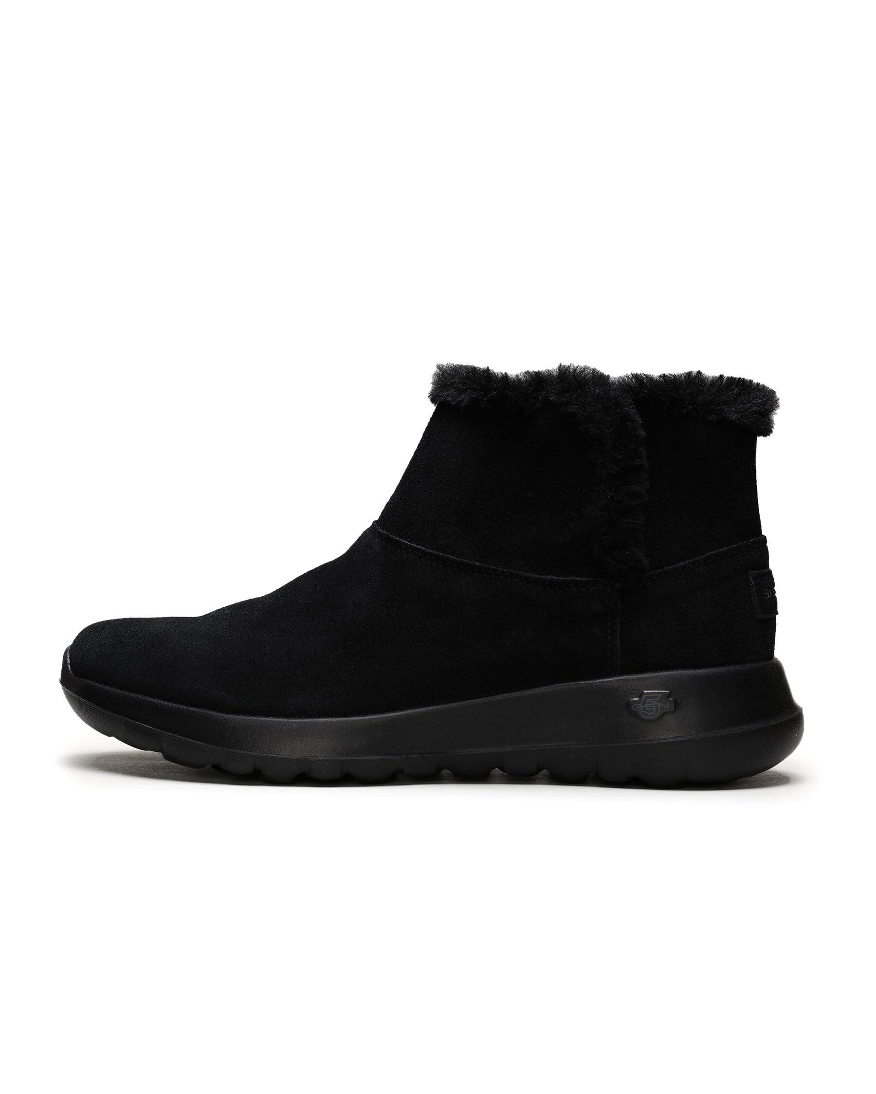 Skechers S On The Go Joy Bundle Up Boots In Black Suede Lyst UK