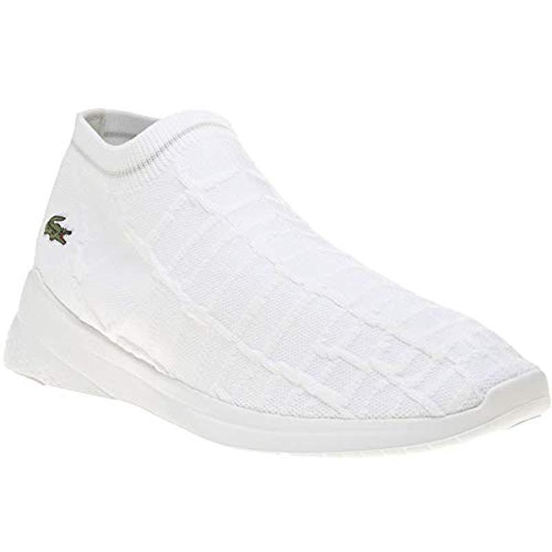 Lacoste Lt Fit Sock Sneaker Schwarz in Wei f r Herren Lyst DE