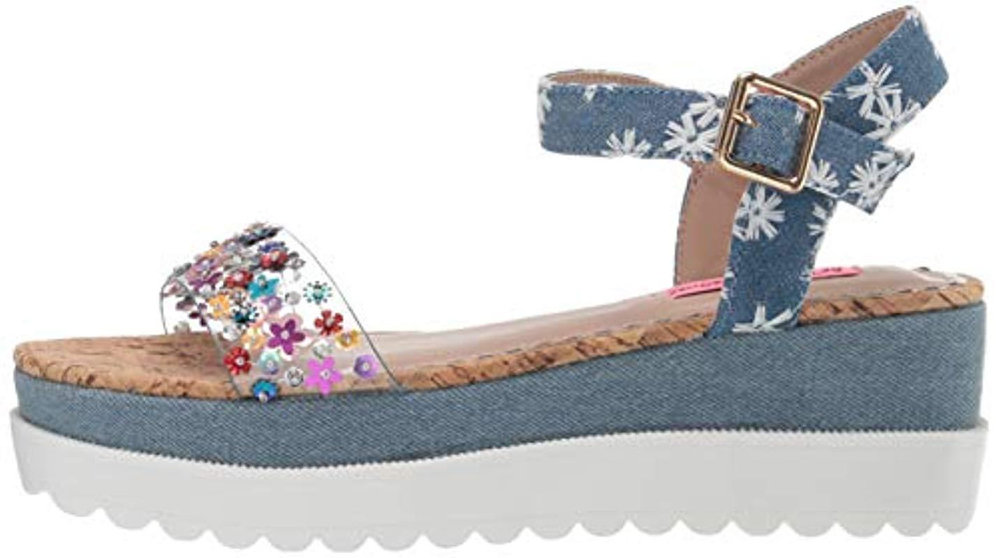 Betsey johnson faegan wedge sandal sales