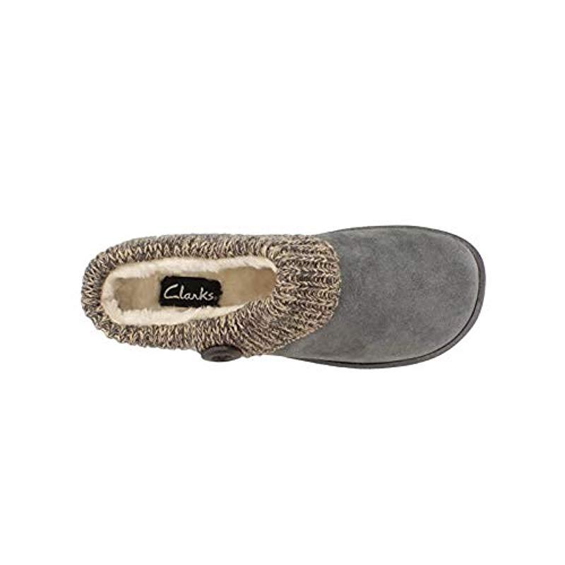 clarks women's knit scuff slipper mule