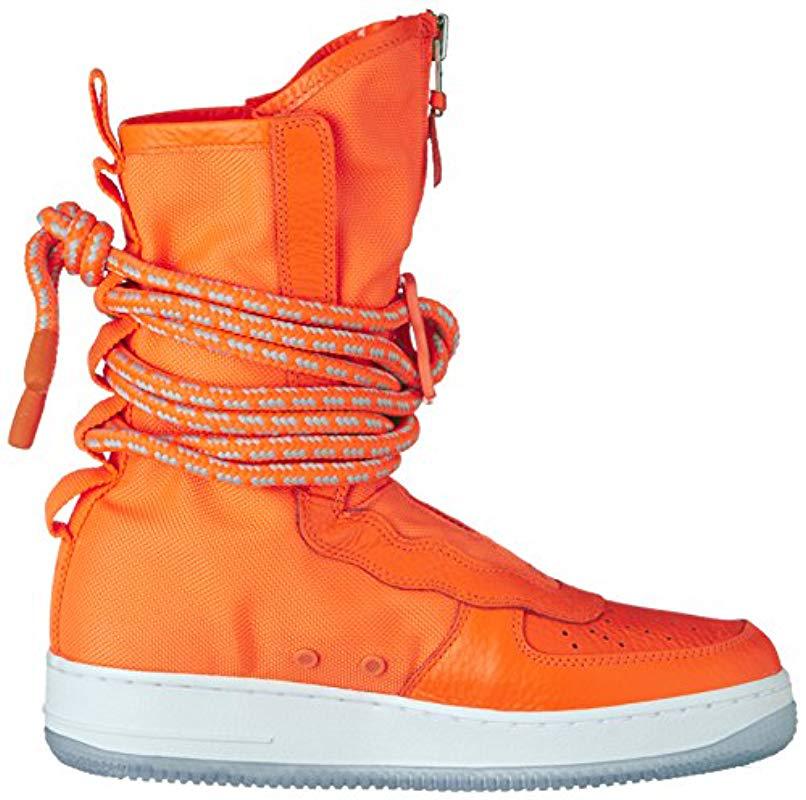 Nike Leather Sf Af1 Hi Gymnastics Shoes in Orange for Men | Lyst UK