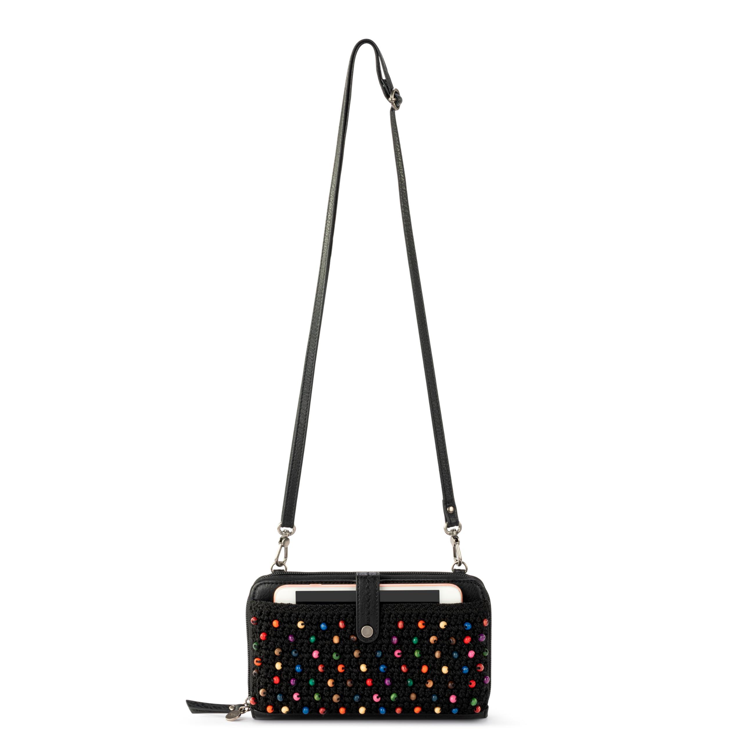 The Sak Iris Large Smartphone Crossbody Bag In Crochet And Faux Leather