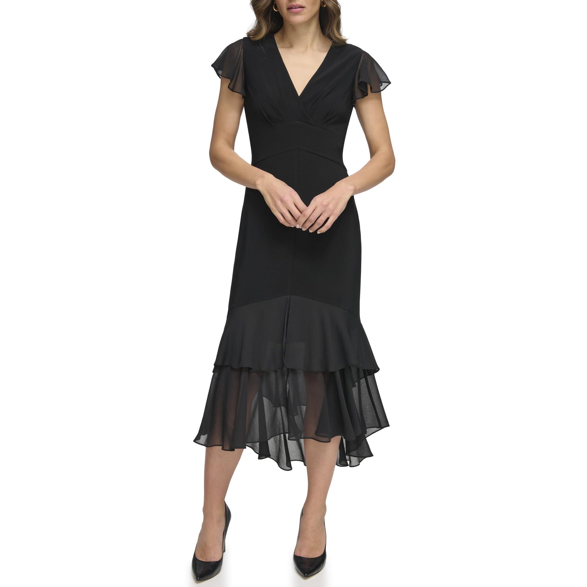 TOMMY HILFIGER Womens Tie 3/4 Sleeve Above The Knee Shift Dress main image 0