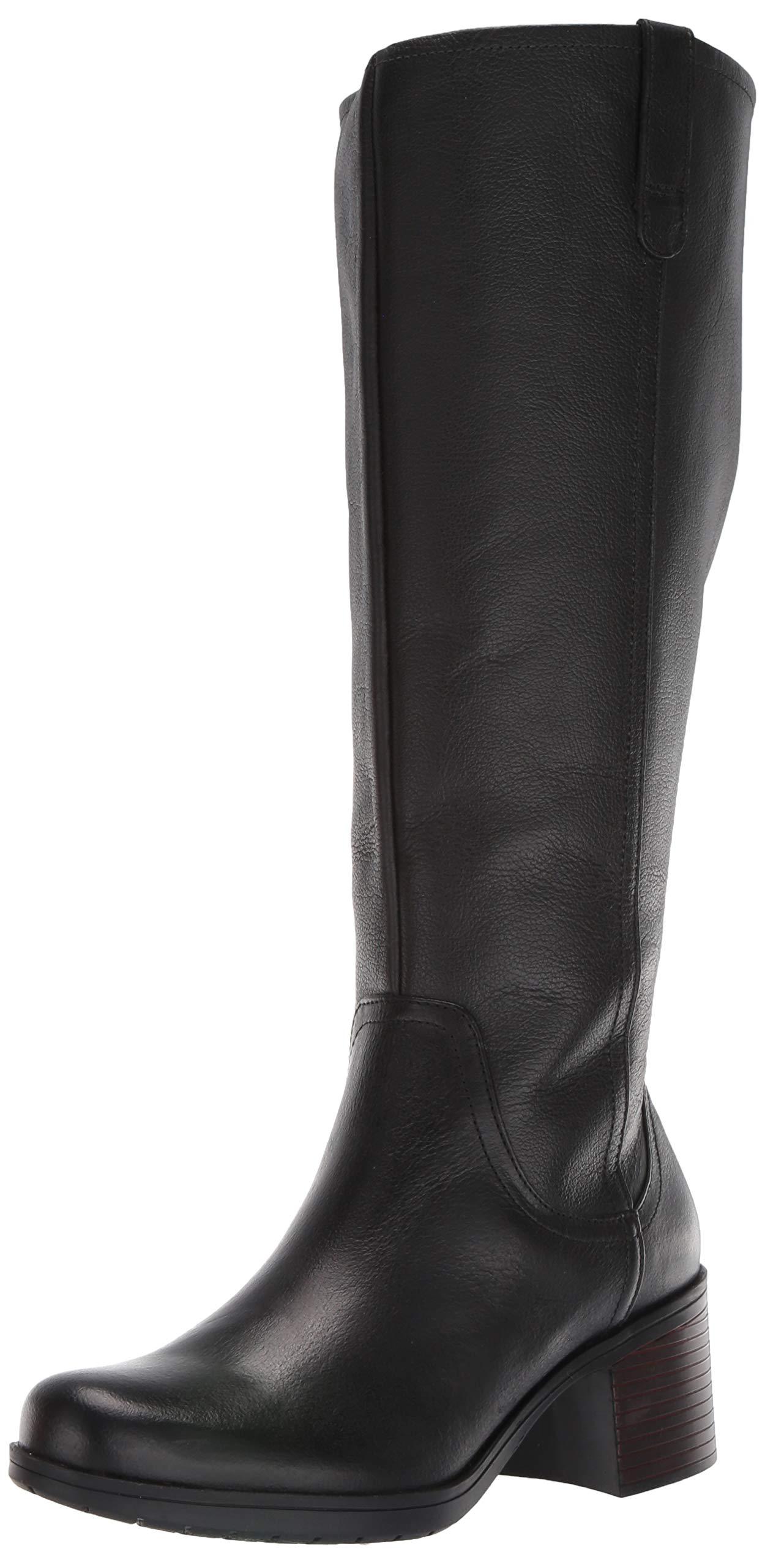 clarks knee high boots black