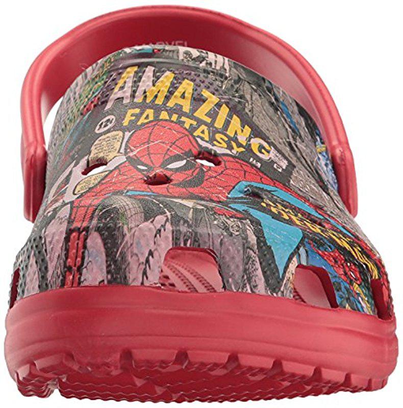 Crocs™ Unisex Classic Spiderman Clog Mule in Red - Lyst