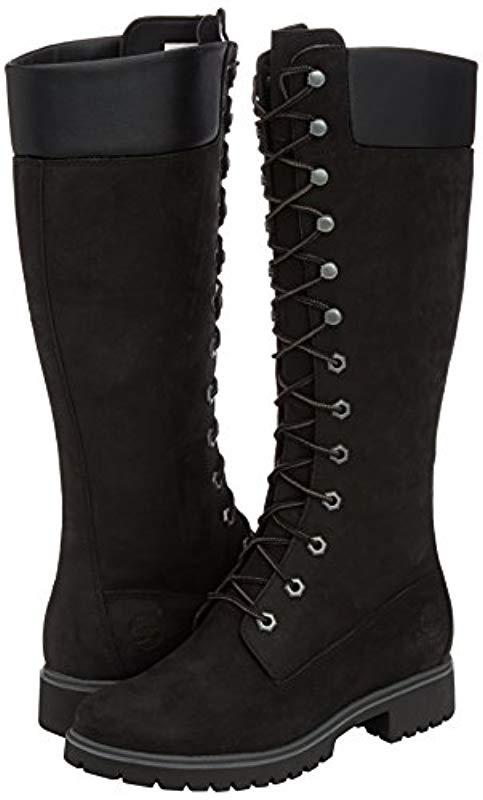 timberland 14 inch boots black
