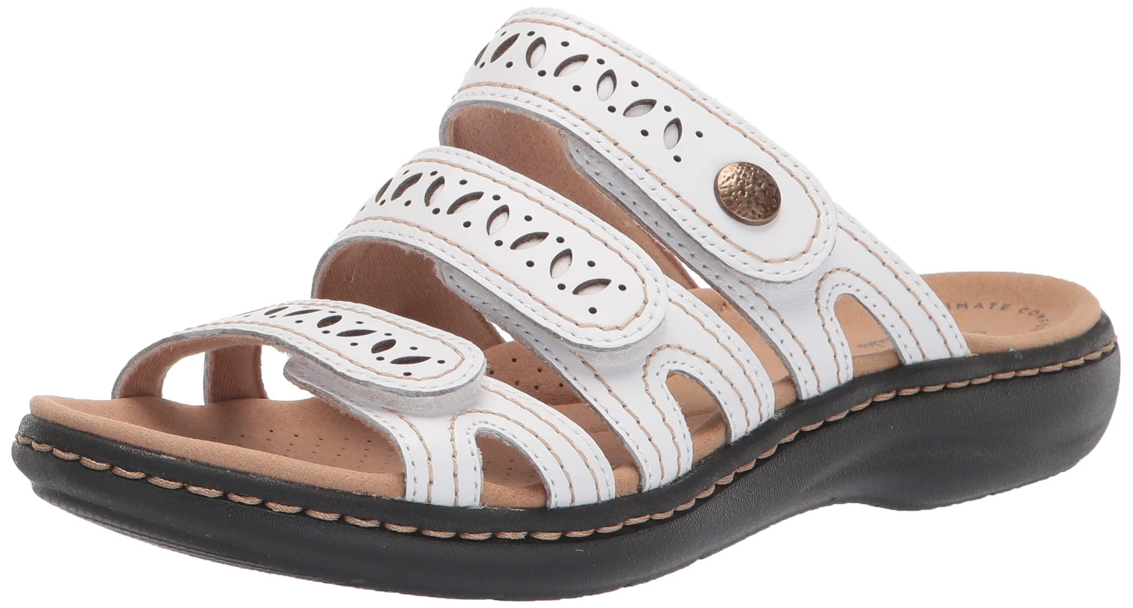 clarks white sandals