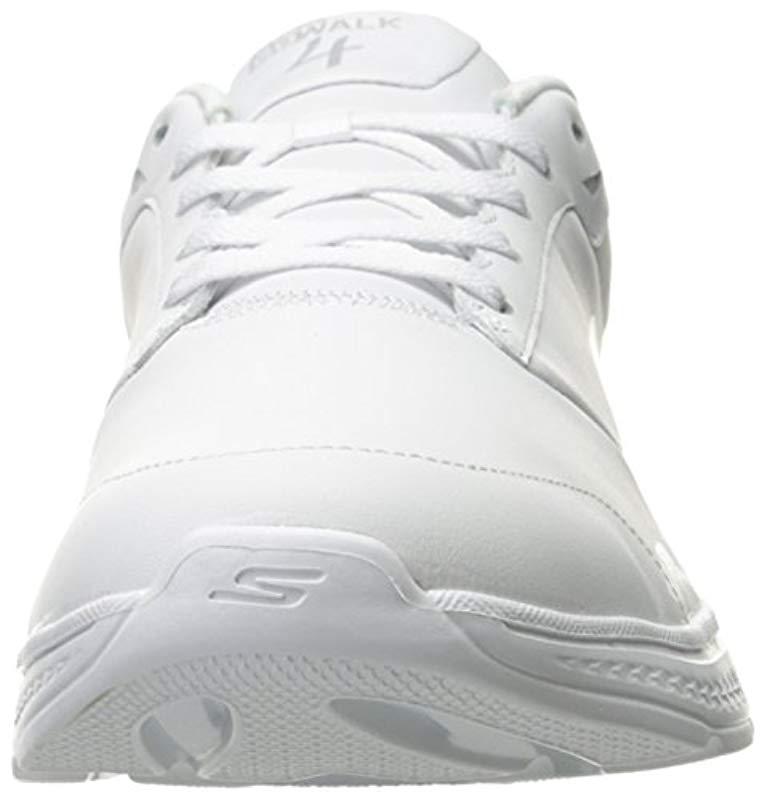 grinende Sæt ud Mainstream Skechers Performance Go Walk 4 Complete Leather Walking Shoe in White for  Men | Lyst