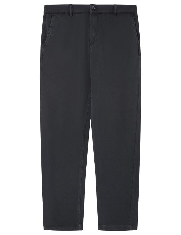 ZOXOZ Cargobroek voor heren, trainingsbroek voor heren, katoen, elastisch, werkbroek voor heren, met meerdere zakken, Donkerblauw, L