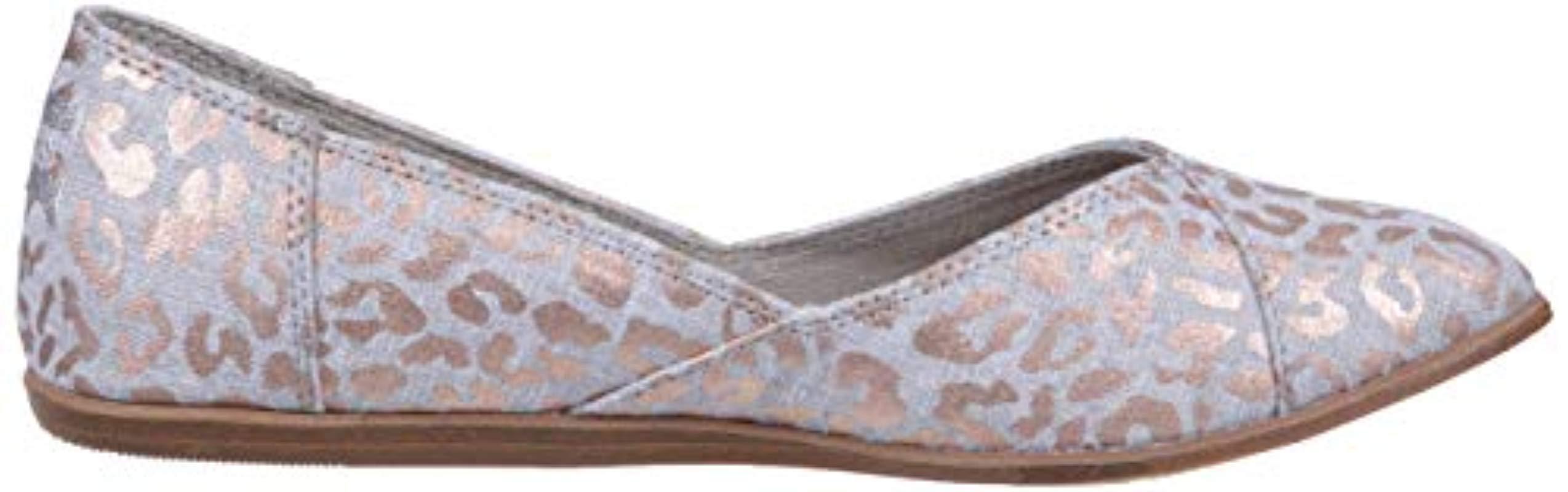rose gold slub chambray cheetah print women's jutti flats