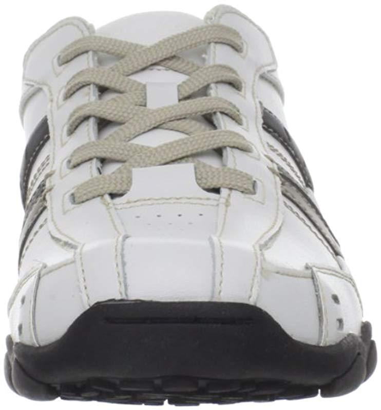 Skechers Leather Diameter Vassell Casual Sneaker in White/Black (White) for  Men | Lyst