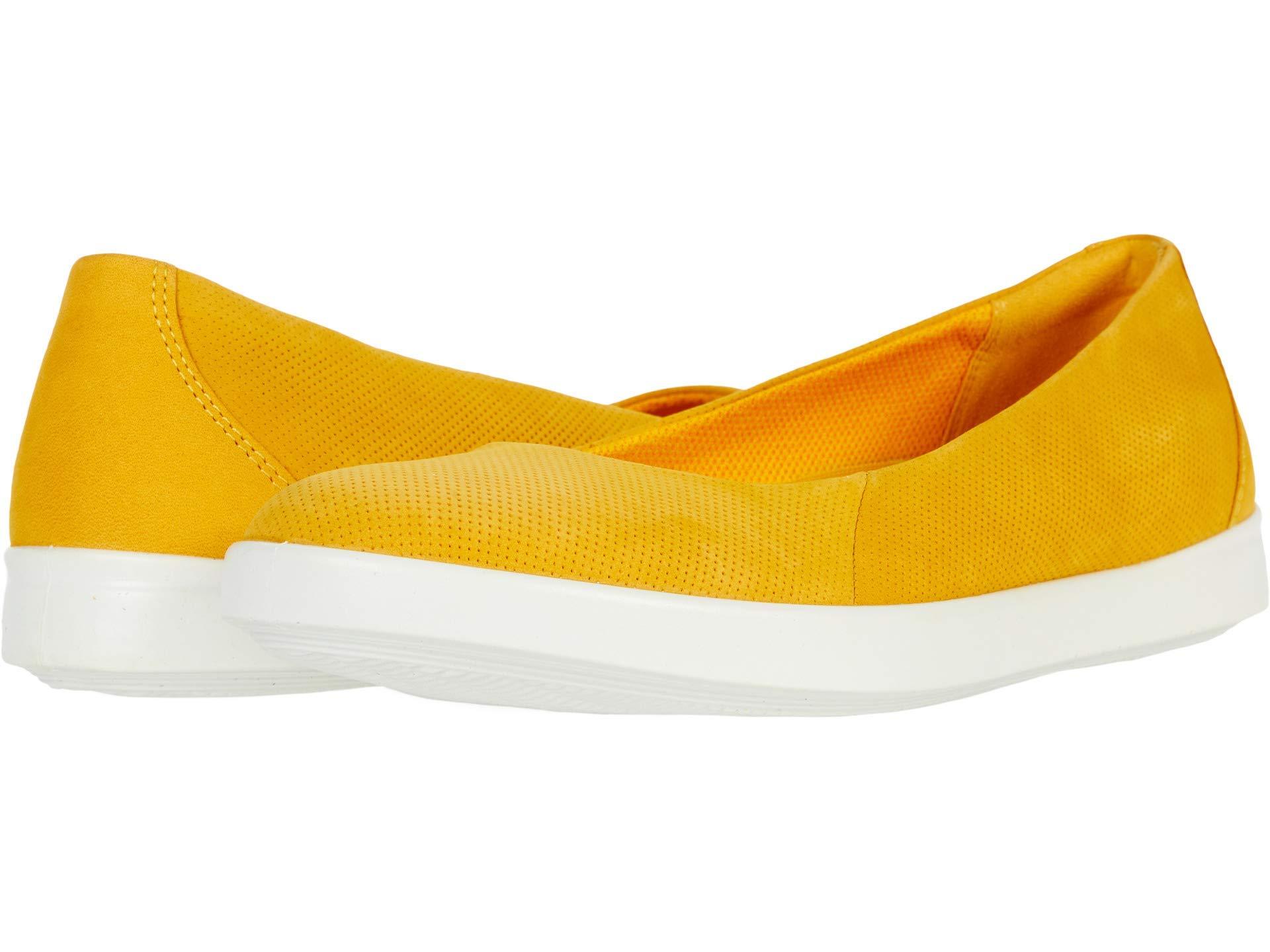 Ecco Leather Women's Barentz Ballerina Slip On Loafer in Yellow - Save 28%  | Lyst
