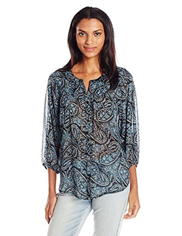 paisley peasant top