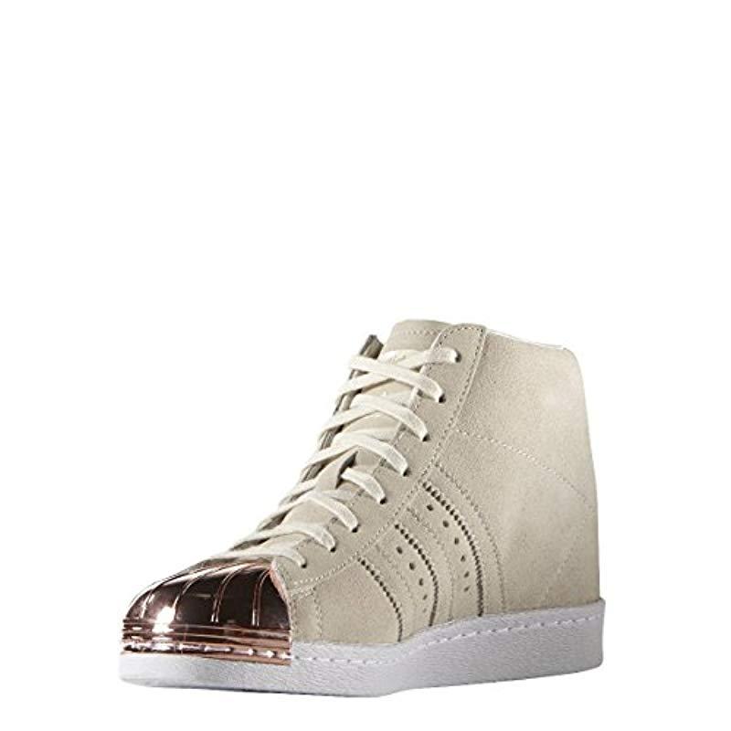 adidas Suede Originals Superstar Up Metal Toe W Sneaker Beige S79384, Size: 38 2/3 in White - Lyst