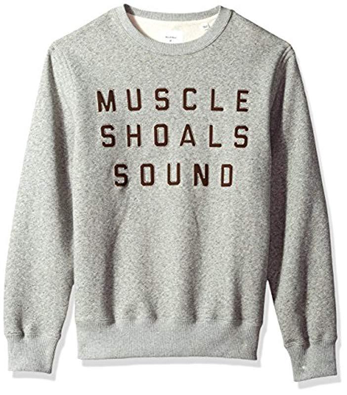 Billy Reid Muscle Shoals Sound Crew Sweatshirt in Gray for Men Lyst