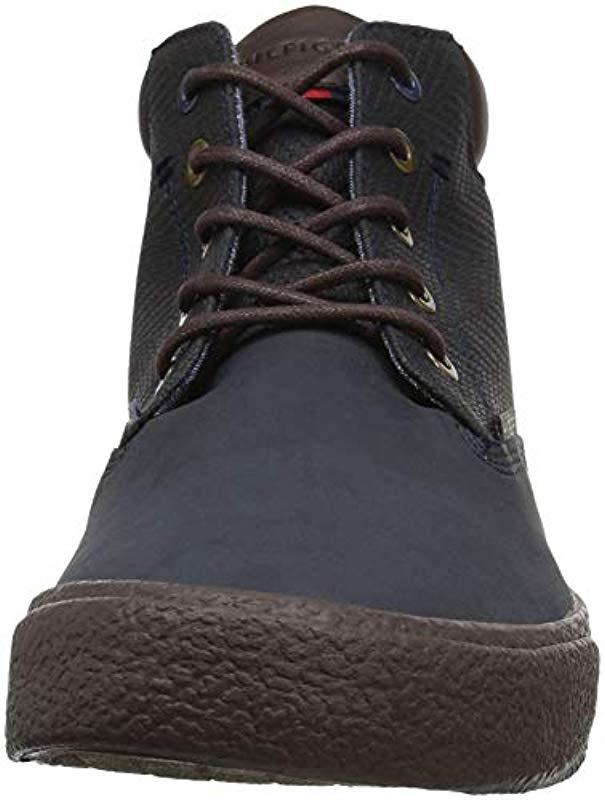tommy hilfiger navy tj hiking boots