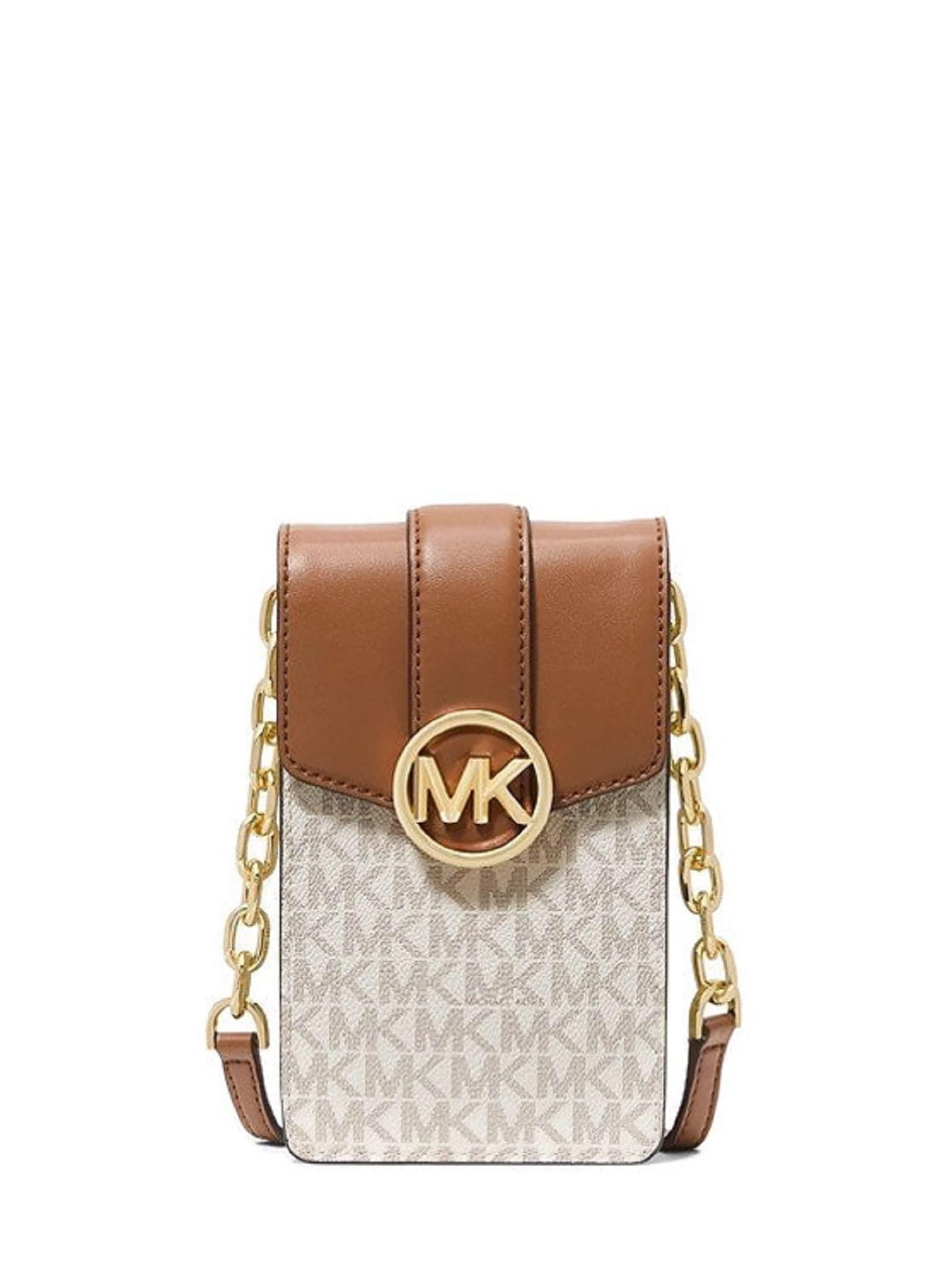 Michael Kors, Bags, Michael Kors Carmen Small Logo Smartphone Crossbody  Baglight Cream Multi