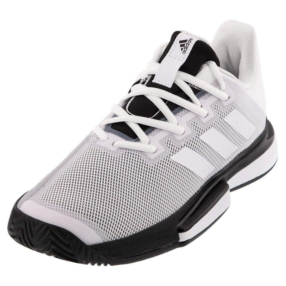 adidas Lace Solematch Bounce Tennis Shoe in White/White/Black (White) for Men - Save 3% - Lyst