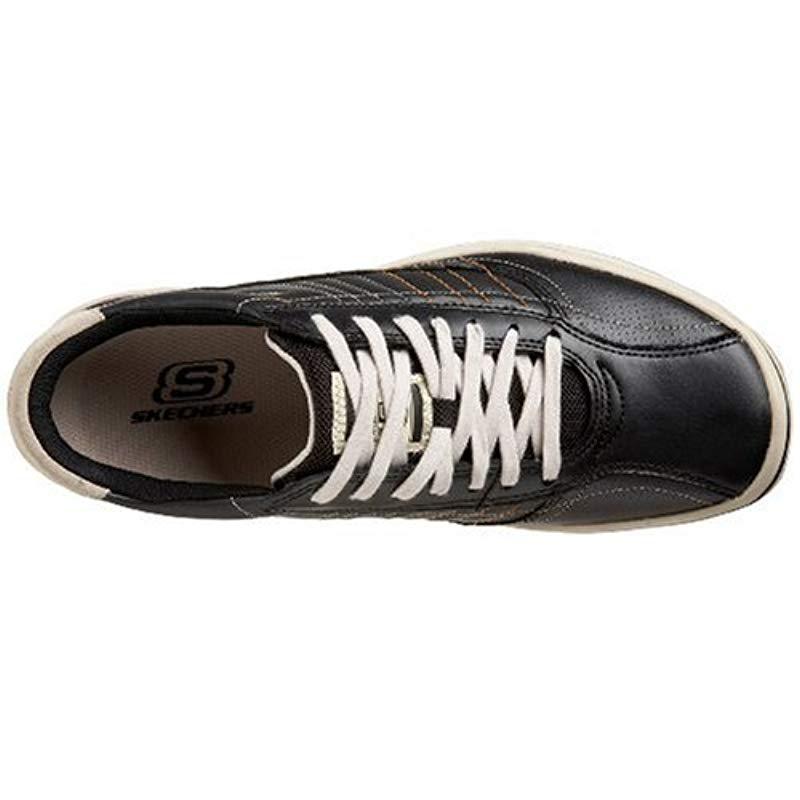 skechers piers sport mens trainers black