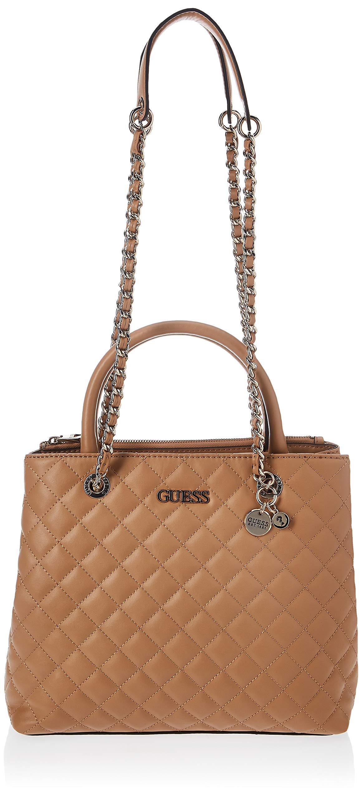 Guess Illy Society Satchel in Natural | Lyst